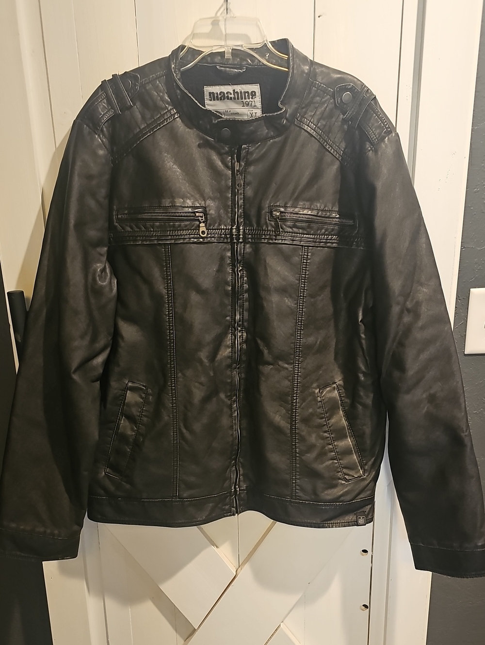 Machine Black Faux Leather Jacket